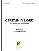 Certainly Lord TTBB choral sheet music cover